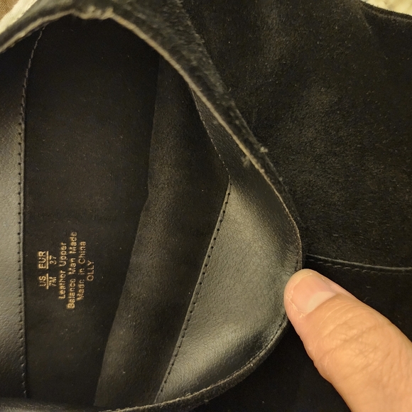 Sam Edelman Olly River Black Distress Suede square Toe Pull on Knee High Size 7 - Picture 10 of 10